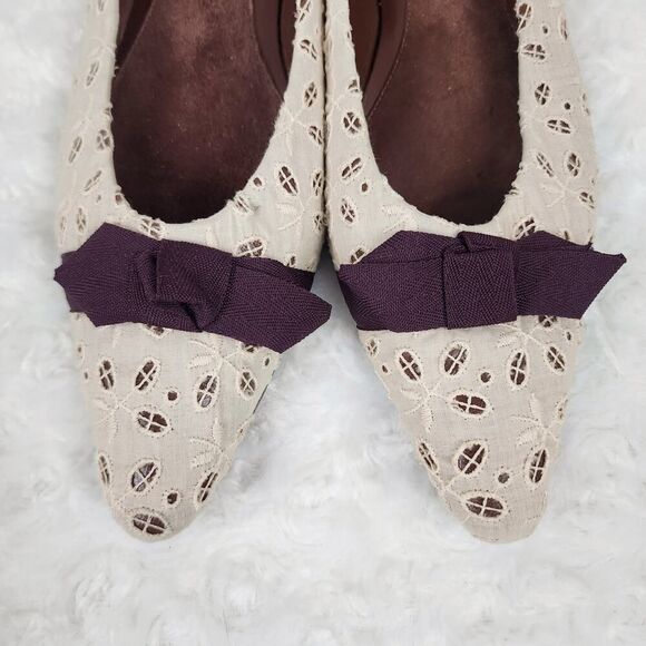 Lucky Penny Fabric Bow Flats Light Pink Purple Size 8.5 - Picture 4 of 11